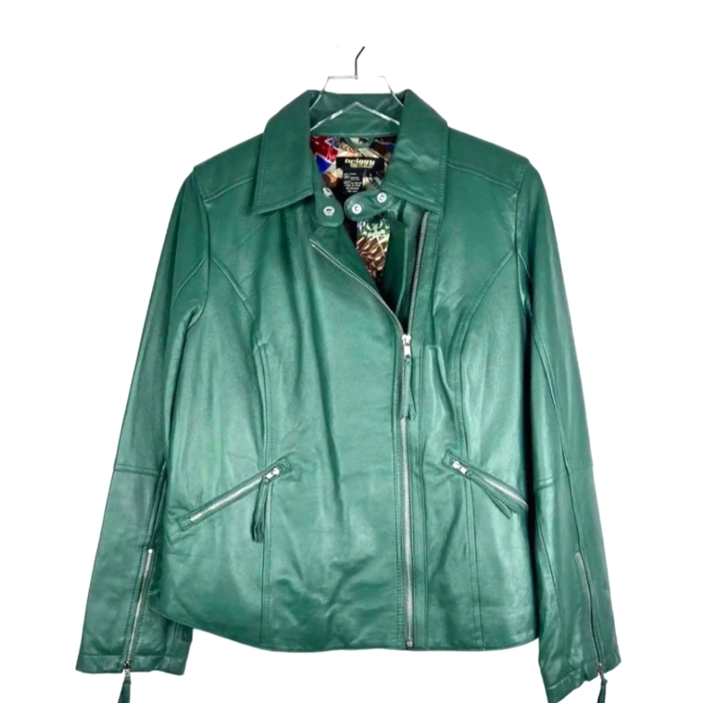 Twiggy London leather jacket